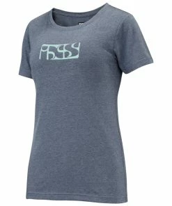 IXS Brand Dames T-shirt - Aqua/Navy