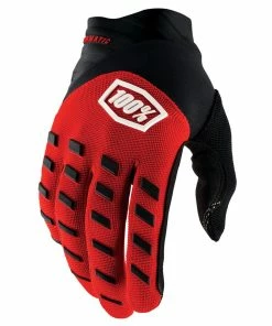 100% Airmatic Handschoenen - Rood/Zwart