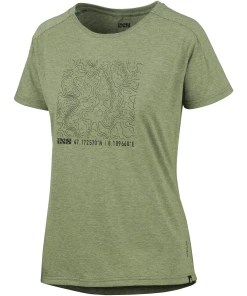 IXS Flow Vrouwen Tech Tee Contour Olijf